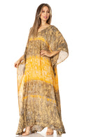 Sakkas Catia Women's Boho Casual Long Maxi Caftan Dress Kaftan Cover-up LougeWear