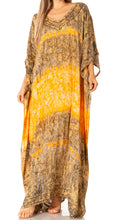 Sakkas Catia Women's Boho Casual Long Maxi Caftan Dress Kaftan Cover-up LougeWear #color_18-Cafenoir