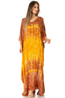 Sakkas Catia Women's Boho Casual Long Maxi Caftan Dress Kaftan Cover-up LougeWear