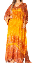 Sakkas Catia Women's Boho Casual Long Maxi Caftan Dress Kaftan Cover-up LougeWear #color_18-Mauve