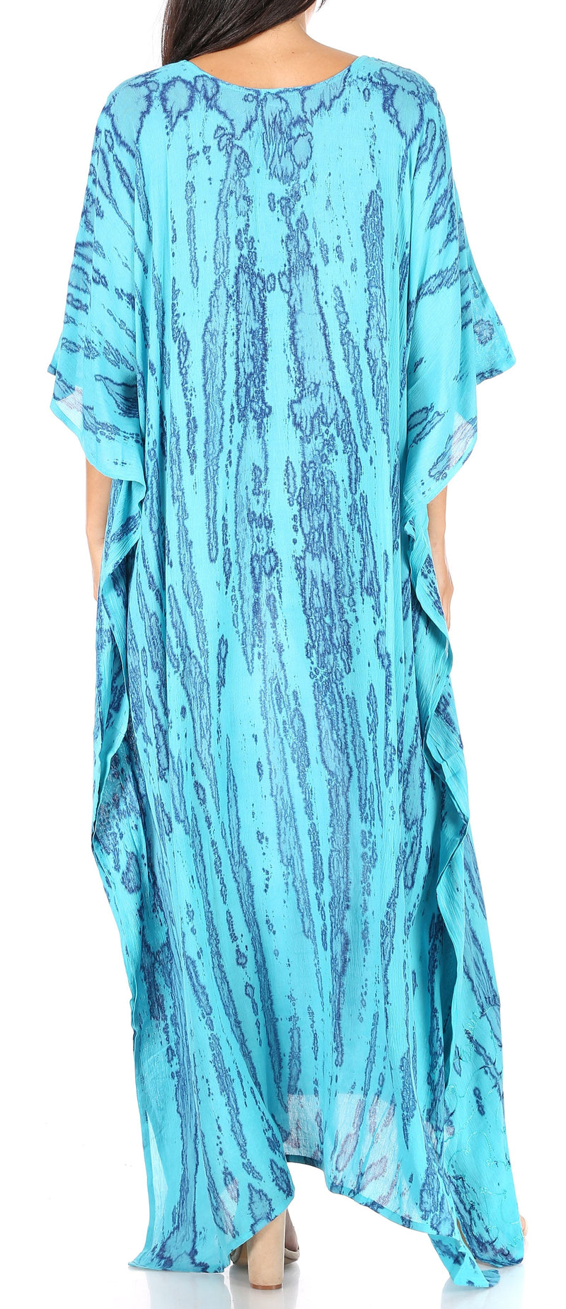 Sakkas Catia Women's Boho Casual Long Maxi Caftan Dress Kaftan Cover-up LougeWear