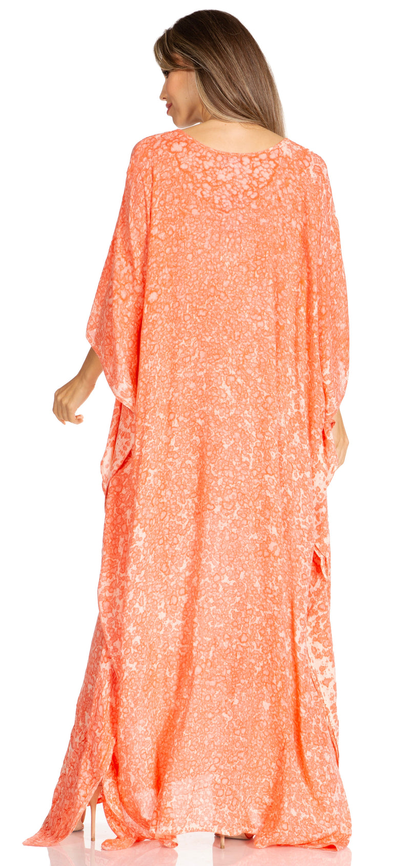 Sakkas Catia Women's Boho Casual Long Maxi Caftan Dress Kaftan Cover-up LougeWear