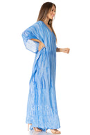 Sakkas Catia Women's Boho Casual Long Maxi Caftan Dress Kaftan Cover-up LougeWear