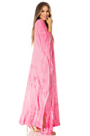 Sakkas Catia Women's Boho Casual Long Maxi Caftan Dress Kaftan Cover-up LougeWear