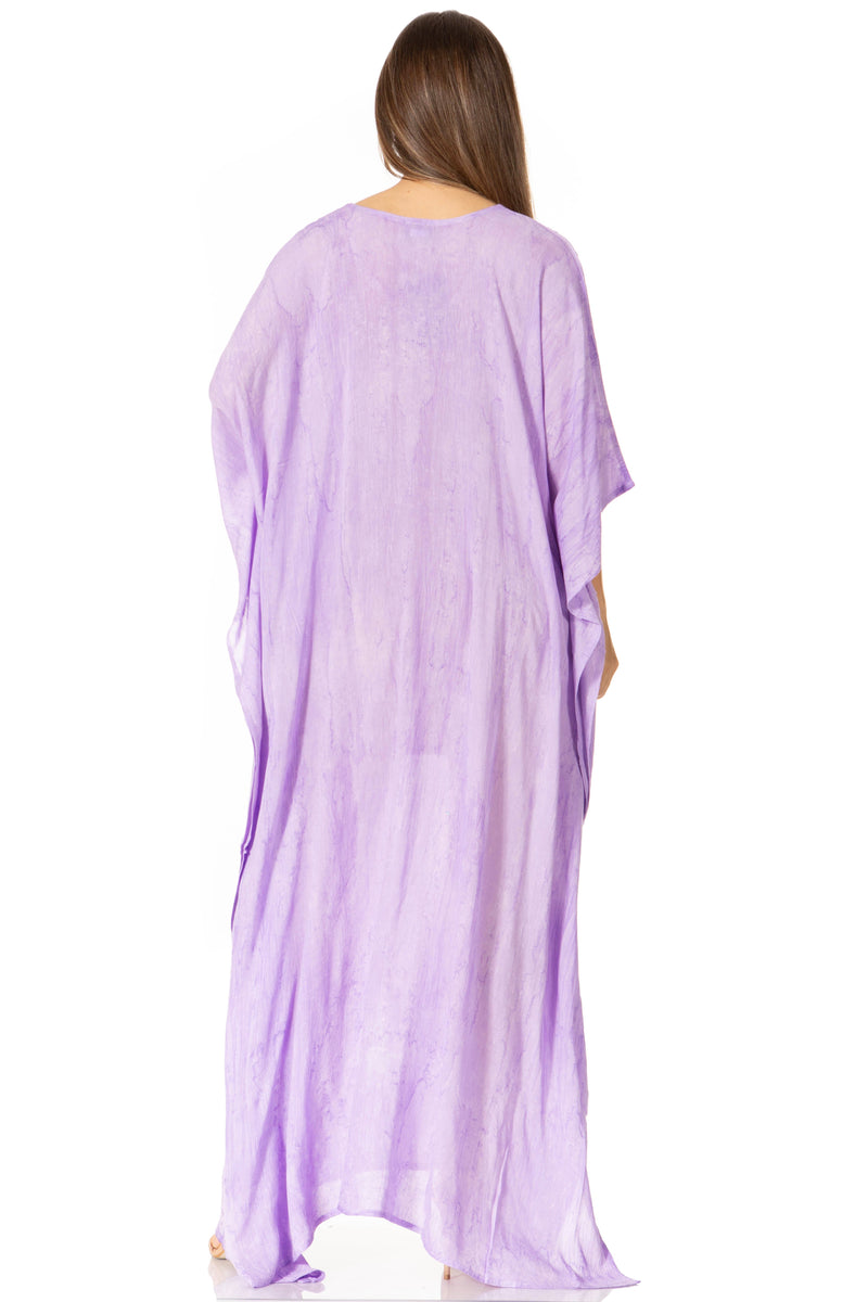 Sakkas Catia Women's Boho Casual Long Maxi Caftan Dress Kaftan Cover-up LougeWear