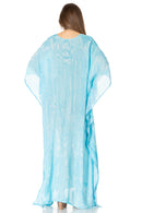 Sakkas Catia Women's Boho Casual Long Maxi Caftan Dress Kaftan Cover-up LougeWear
