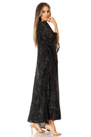 Sakkas Catia Women's Boho Casual Long Maxi Caftan Dress Kaftan Cover-up LougeWear