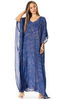 Sakkas Catia Women's Boho Casual Long Maxi Caftan Dress Kaftan Cover-up LougeWear
