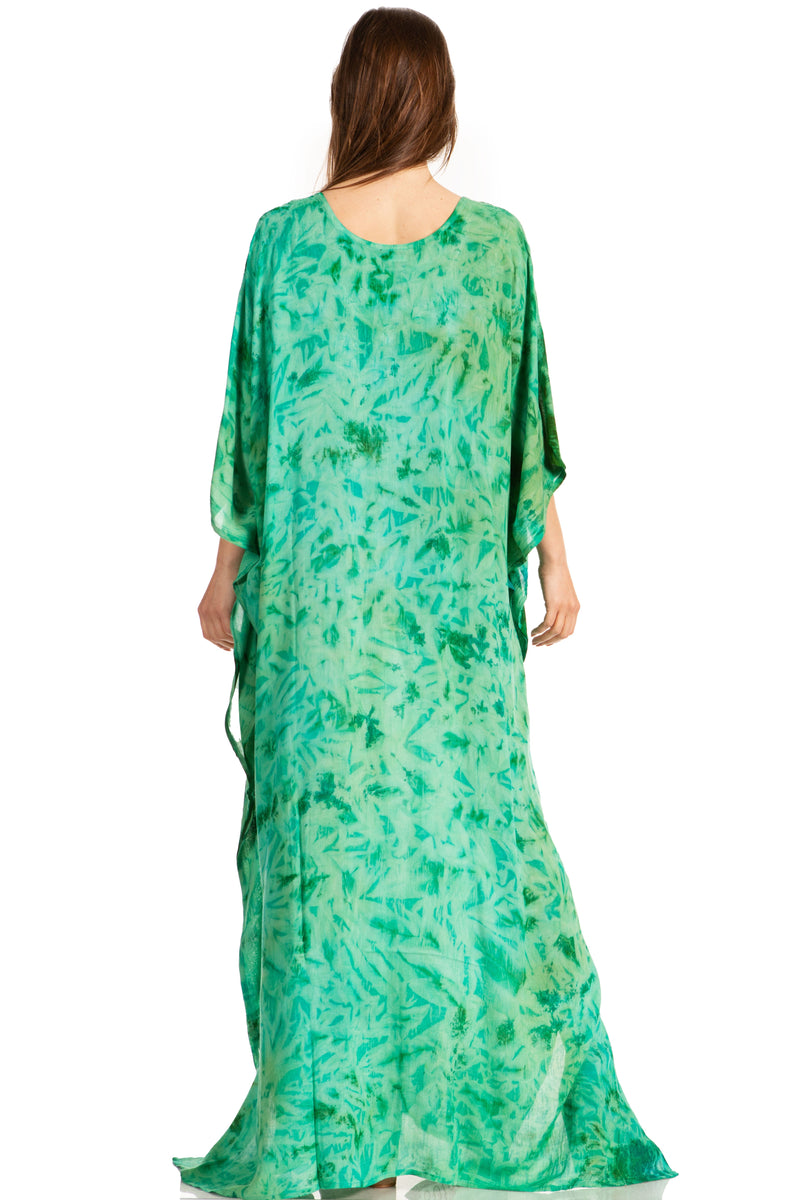 Sakkas Catia Women's Boho Casual Long Maxi Caftan Dress Kaftan Cover-up LougeWear