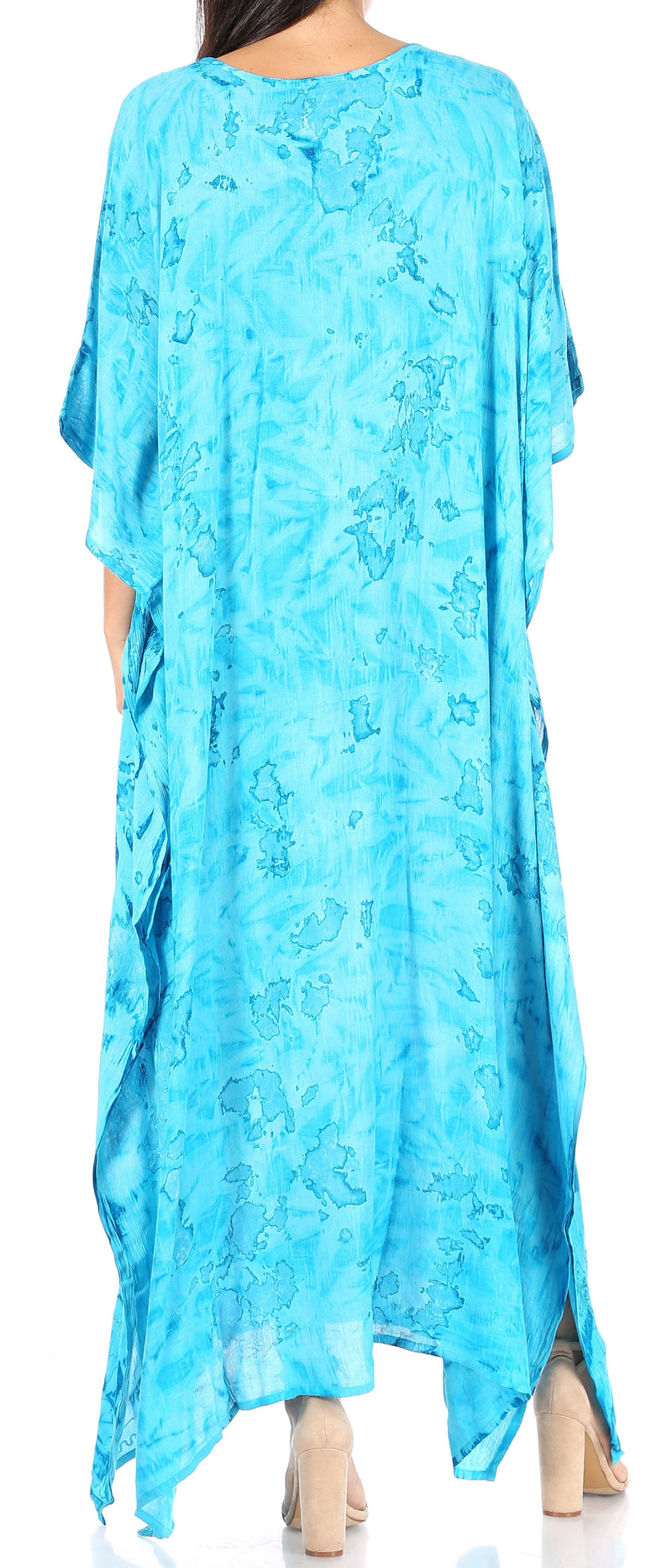 Sakkas Catia Women's Boho Casual Long Maxi Caftan Dress Kaftan Cover-up LougeWear