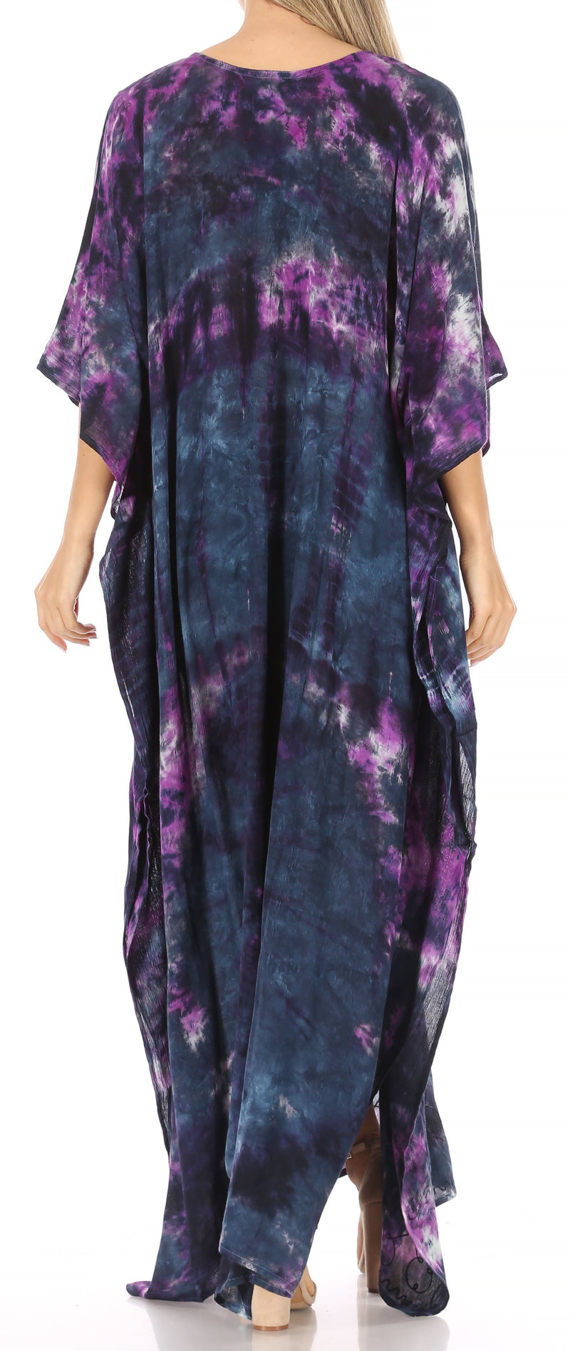 Sakkas Catia Women's Boho Casual Long Maxi Caftan Dress Kaftan Cover-up LougeWear