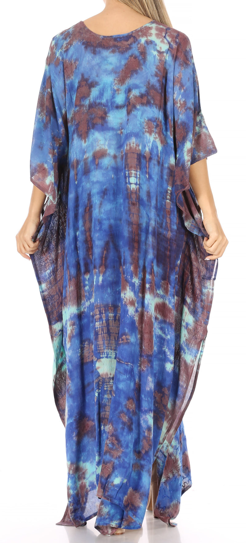 Sakkas Catia Women's Boho Casual Long Maxi Caftan Dress Kaftan Cover-up LougeWear