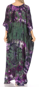 Sakkas Catia Women's Boho Casual Long Maxi Caftan Dress Kaftan Cover-up LougeWear