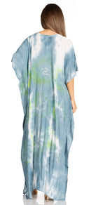 Sakkas Pilar Petit Women's Casual Long Short Sleeve Beach Maxi Caftan Kaftan Dress