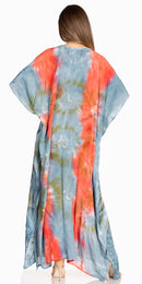 Sakkas Pilar Petit Women's Casual Long Short Sleeve Beach Maxi Caftan Kaftan Dress