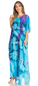Sakkas Pilar Petit Women's Casual Long Short Sleeve Beach Maxi Caftan Kaftan Dress