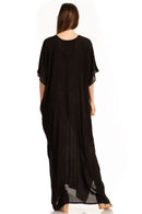 Sakkas Pilar Petit Women's Casual Long Short Sleeve Beach Maxi Caftan Kaftan Dress