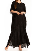 Sakkas Pilar Petit Women's Casual Long Short Sleeve Beach Maxi Caftan Kaftan Dress