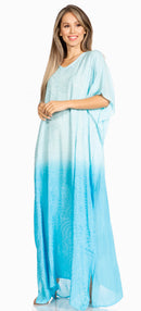Sakkas Pilar Petit Women's Casual Long Short Sleeve Beach Maxi Caftan Kaftan Dress