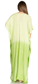 Sakkas Pilar Petit Women's Casual Long Short Sleeve Beach Maxi Caftan Kaftan Dress