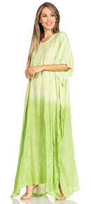 Sakkas Pilar Petit Women's Casual Long Short Sleeve Beach Maxi Caftan Kaftan Dress