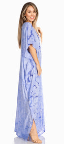 Sakkas Pilar Petit Women's Casual Long Short Sleeve Beach Maxi Caftan Kaftan Dress