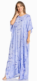 Sakkas Pilar Petit Women's Casual Long Short Sleeve Beach Maxi Caftan Kaftan Dress#color_3-DustyBlue