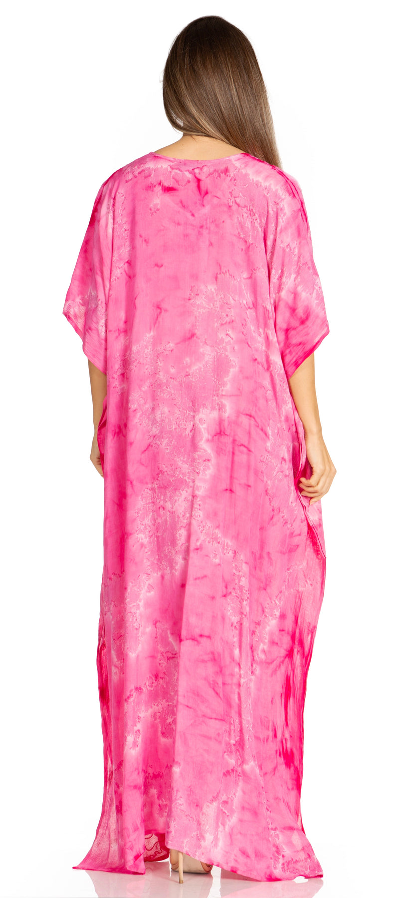 Sakkas Pilar Petit Women's Casual Long Short Sleeve Beach Maxi Caftan Kaftan Dress