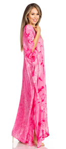 Sakkas Pilar Petit Women's Casual Long Short Sleeve Beach Maxi Caftan Kaftan Dress