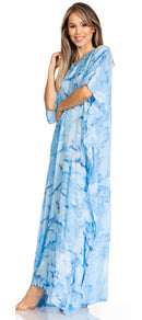 Sakkas Pilar Petit Women's Casual Long Short Sleeve Beach Maxi Caftan Kaftan Dress