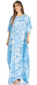 Sakkas Pilar Petit Women's Casual Long Short Sleeve Beach Maxi Caftan Kaftan Dress