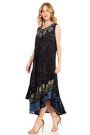Sakkas Starlight Second Caftan Tank Dress/Cover Up Tie Dye Womens Beach Kaftan