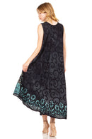 Sakkas Starlight Second Caftan Tank Dress/Cover Up Tie Dye Womens Beach Kaftan