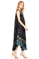 Sakkas Starlight Second Caftan Tank Dress/Cover Up Tie Dye Womens Beach Kaftan