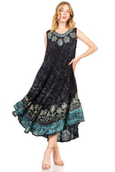 Sakkas Starlight Second Caftan Tank Dress/Cover Up Tie Dye Womens Beach Kaftan