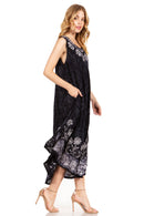 Sakkas Starlight Second Caftan Tank Dress/Cover Up Tie Dye Womens Beach Kaftan