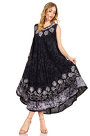Sakkas Starlight Second Caftan Tank Dress/Cover Up Tie Dye Womens Beach Kaftan