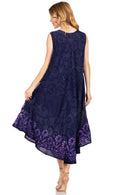 Sakkas Starlight Second Caftan Tank Dress/Cover Up Tie Dye Womens Beach Kaftan