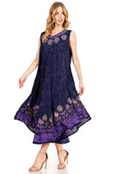 Sakkas Starlight Second Caftan Tank Dress/Cover Up Tie Dye Womens Beach Kaftan