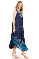 Sakkas Starlight Second Caftan Tank Dress/Cover Up Tie Dye Womens Beach Kaftan