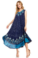 Sakkas Starlight Second Caftan Tank Dress/Cover Up Tie Dye Womens Beach Kaftan