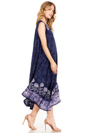 Sakkas Starlight Second Caftan Tank Dress/Cover Up Tie Dye Womens Beach Kaftan