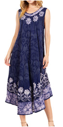 Sakkas Starlight Second Caftan Tank Dress/Cover Up Tie Dye Womens Beach Kaftan