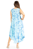 Sakkas Starlight Second Caftan Tank Dress/Cover Up Tie Dye Womens Beach Kaftan
