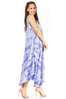 Sakkas Starlight Second Caftan Tank Dress/Cover Up Tie Dye Womens Beach Kaftan