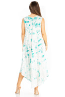 Sakkas Starlight Second Caftan Tank Dress/Cover Up Tie Dye Womens Beach Kaftan