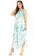 Sakkas Starlight Second Caftan Tank Dress/Cover Up Tie Dye Womens Beach Kaftan