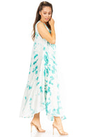 Sakkas Starlight Second Caftan Tank Dress/Cover Up Tie Dye Womens Beach Kaftan