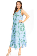 Sakkas Starlight Second Caftan Tank Dress/Cover Up Tie Dye Womens Beach Kaftan