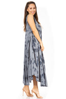 Sakkas Starlight Second Caftan Tank Dress/Cover Up Tie Dye Womens Beach Kaftan